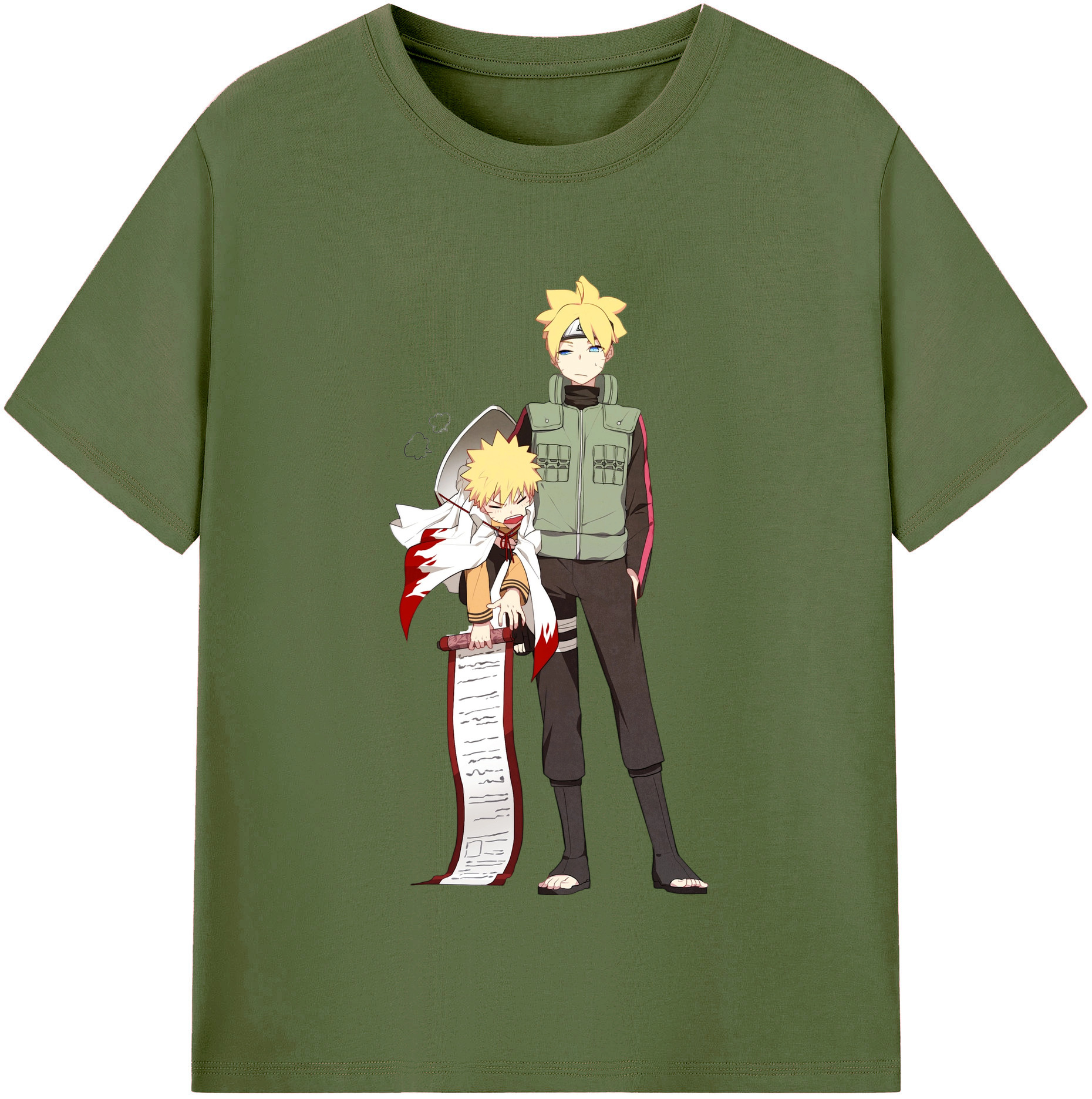 （画像用） NARUTO -ナルト- 波風 ミナト Namikaze Minato 綿100％半袖Tシャツ（フロントプリント）